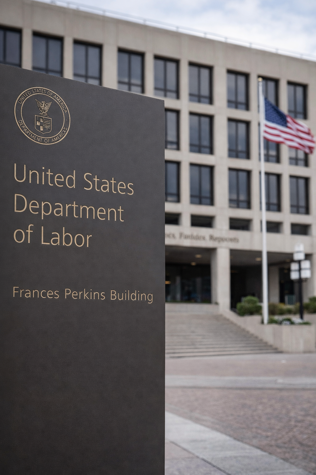 United States Department of Labor headquarters representing contractor classification enforcement oversight