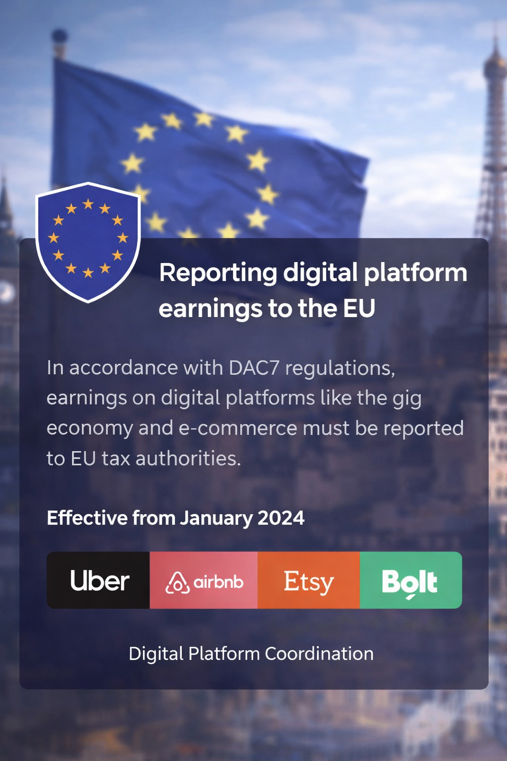 European Union regulatory coordination on digital platform earnings reporting