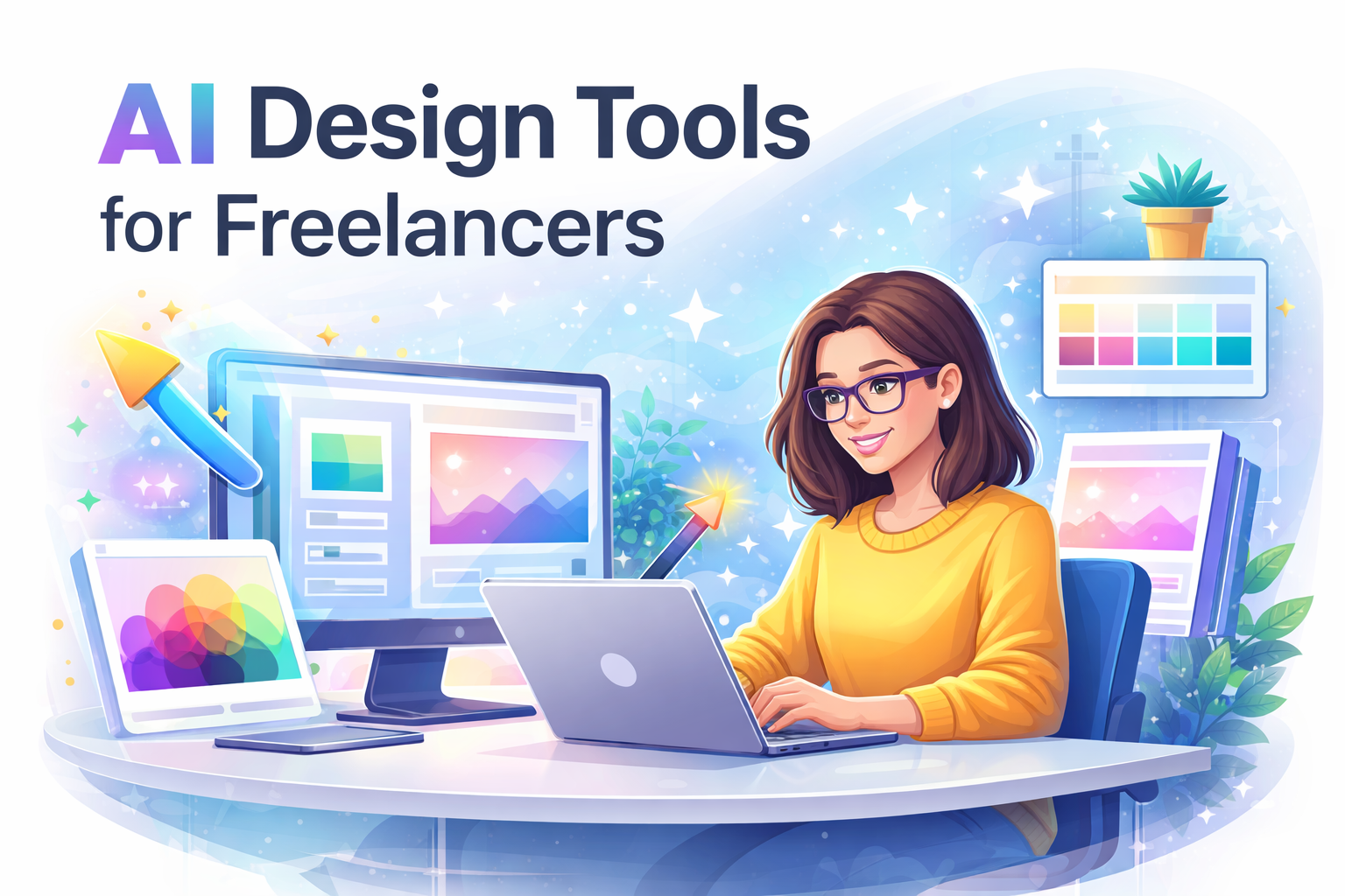 AI Design Tools for Freelancers 2026 AI design tools for freelancers creating visuals using automation and AI systems