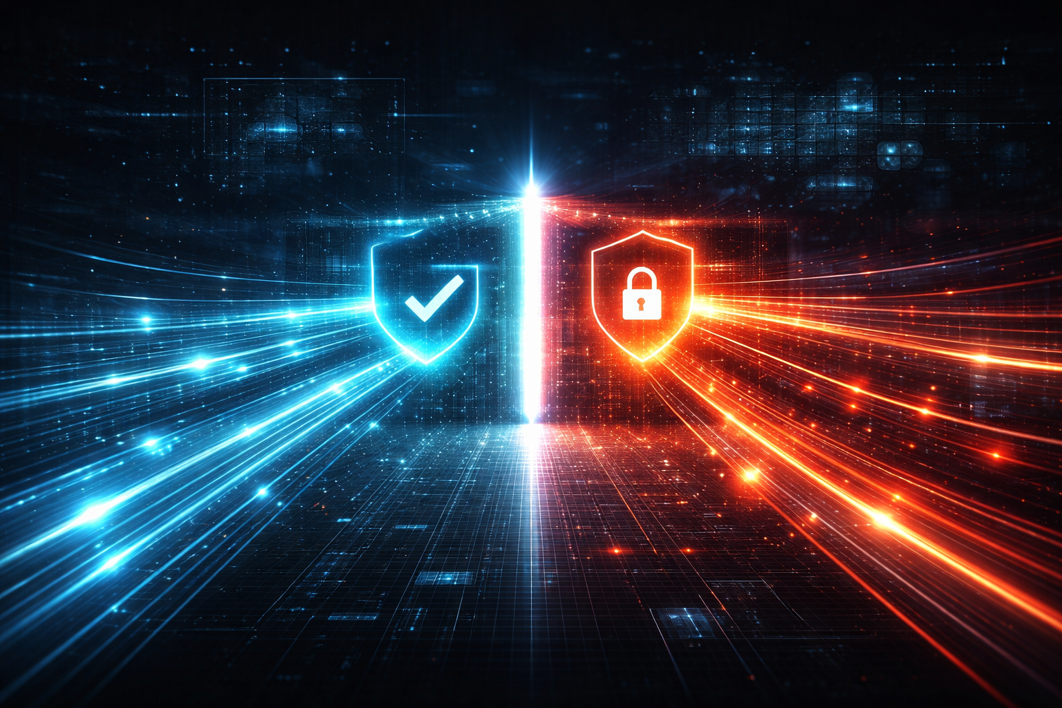 digital payment checkpoint filtering real-time transactions with some payments blocked and others allowed
