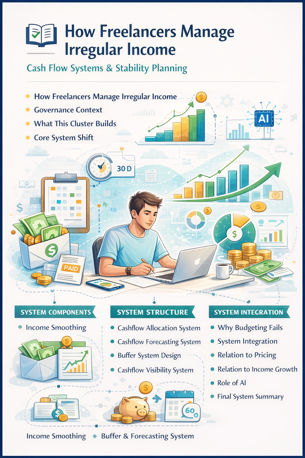 How freelancers manage irregular income using cashflow systems, planning and income stability frameworks