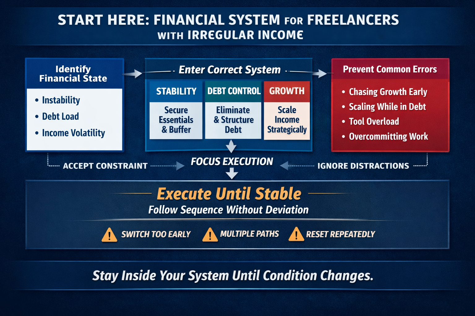 start here financial system for freelancers with irregular income